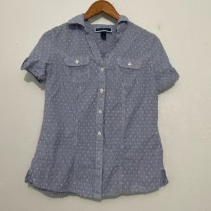 Karen Scott Striped Button Down Shirt